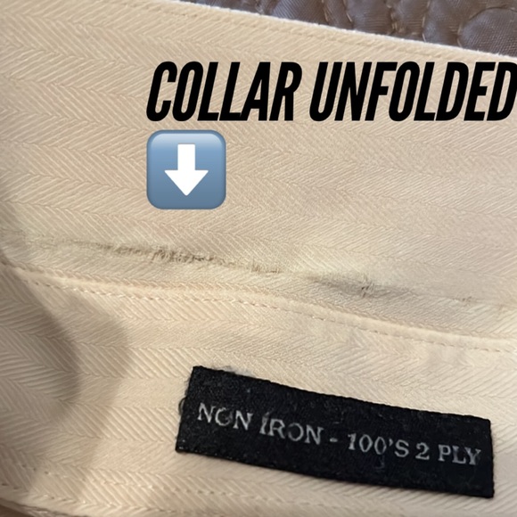 11. Pronto•Uomo Mens Dress Shirt in Light Peach - Picture 13 of 14